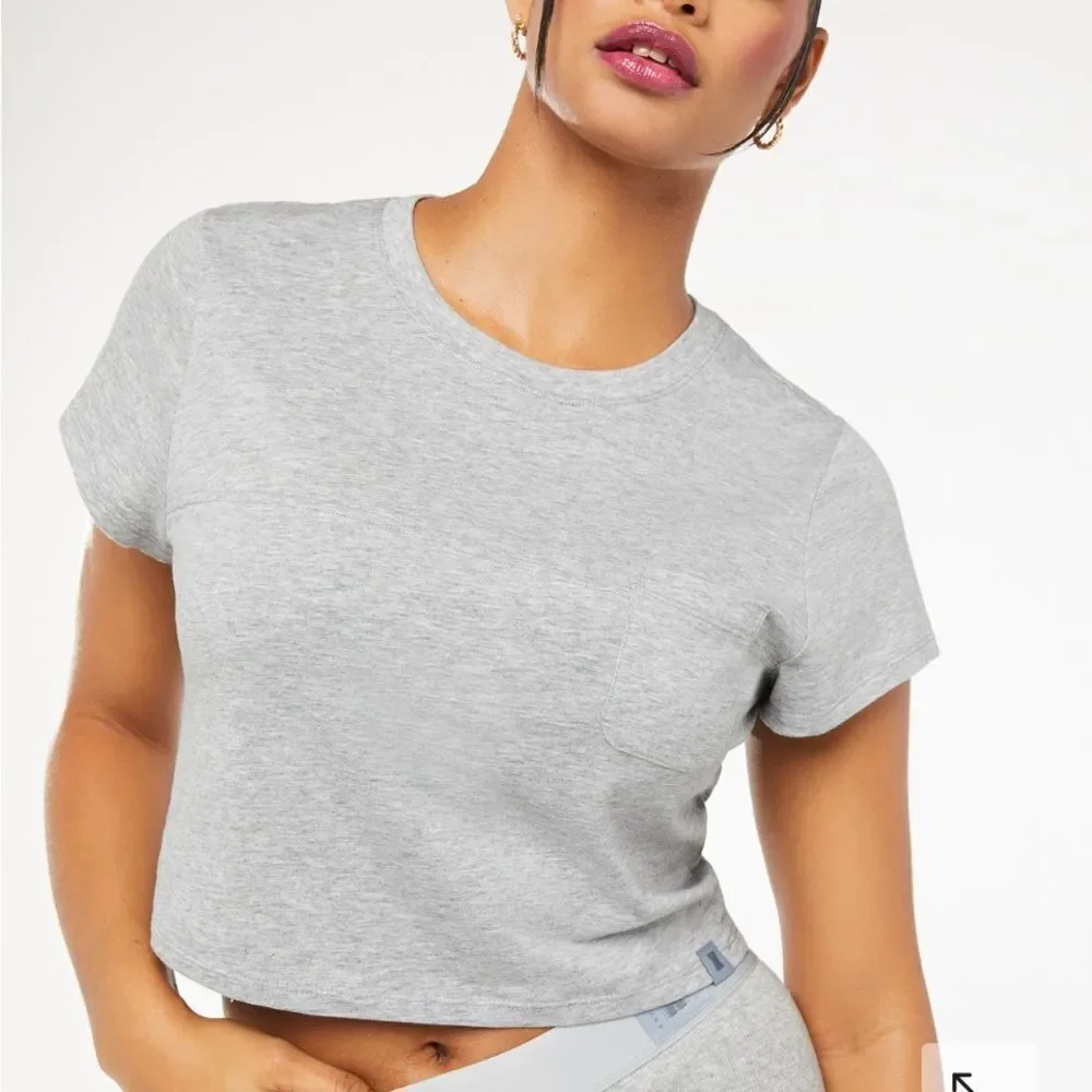 Savage Fenty Xssential‎ Baby Pocket Tee Platinum Grey XL NWT and in packaging